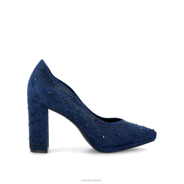 Menbur femmes stéréo DVZ862166 talons moyens et bas bleu foncé