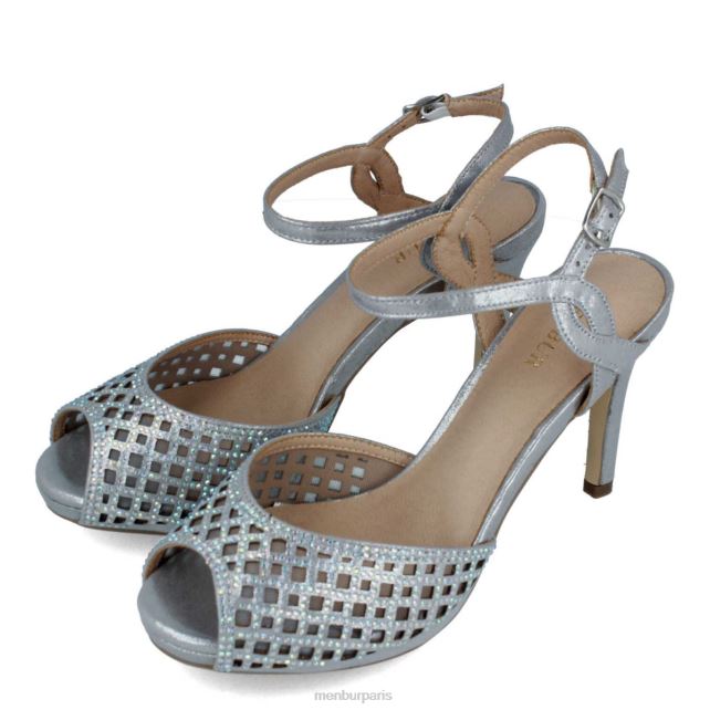 Menbur femmes stoppo DVZ862174 talons moyens et bas argent