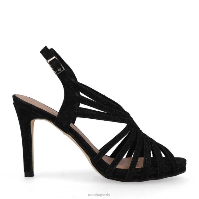 Menbur femmes strépète DVZ862122 talons moyens et bas noir