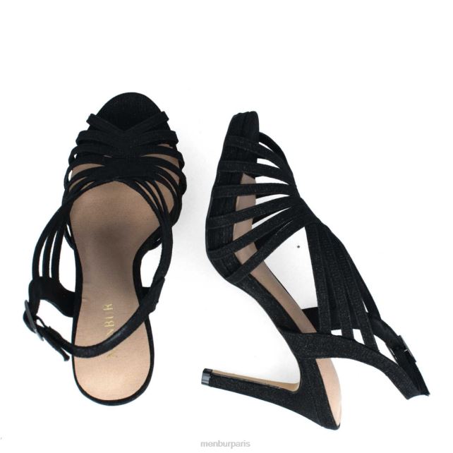 Menbur femmes strépète DVZ862122 talons moyens et bas noir