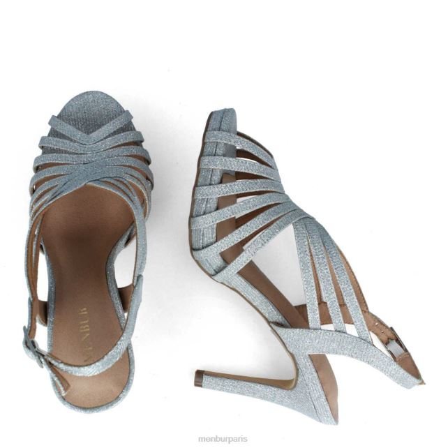 Menbur femmes strépète DVZ862172 talons moyens et bas argent
