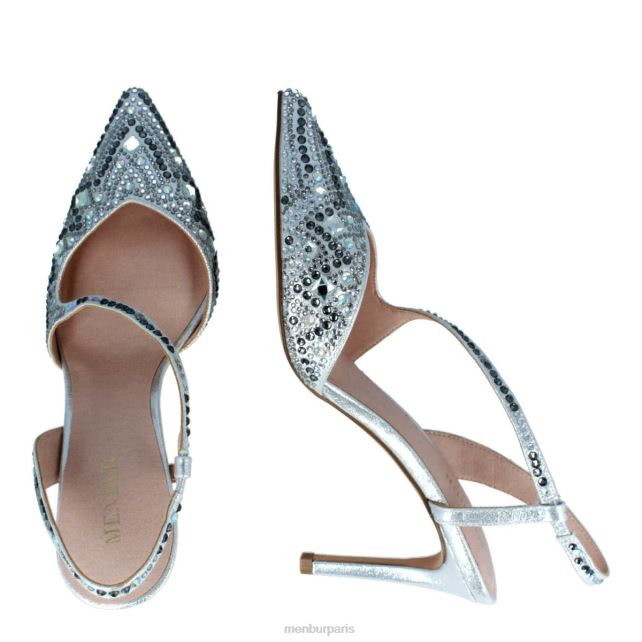 Menbur femmes tarantasque DVZ865828 talons moyens et bas argent