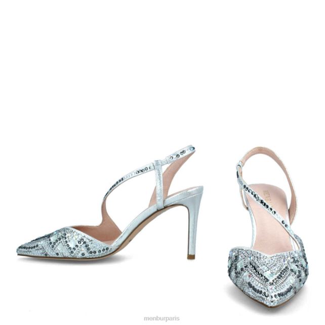 Menbur femmes tarantasque DVZ865828 talons moyens et bas argent