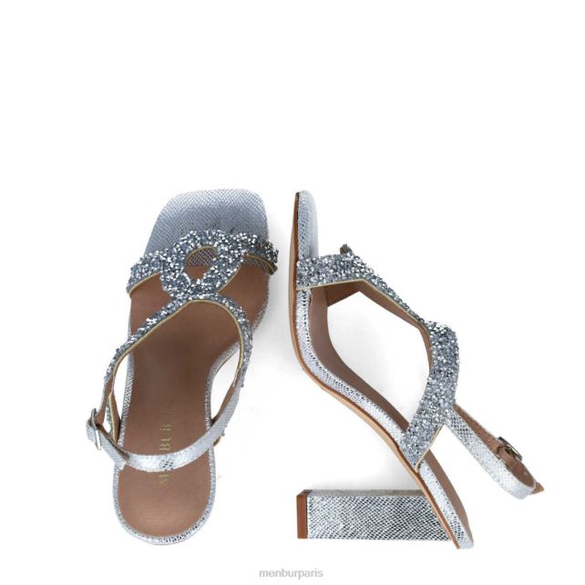 Menbur femmes uranie DVZ861696 talons moyens et bas argent