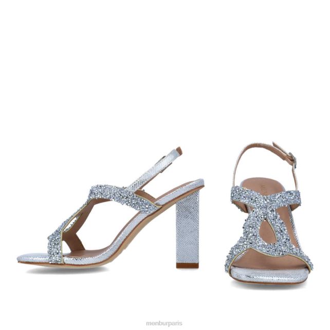 Menbur femmes uranie DVZ861696 talons moyens et bas argent