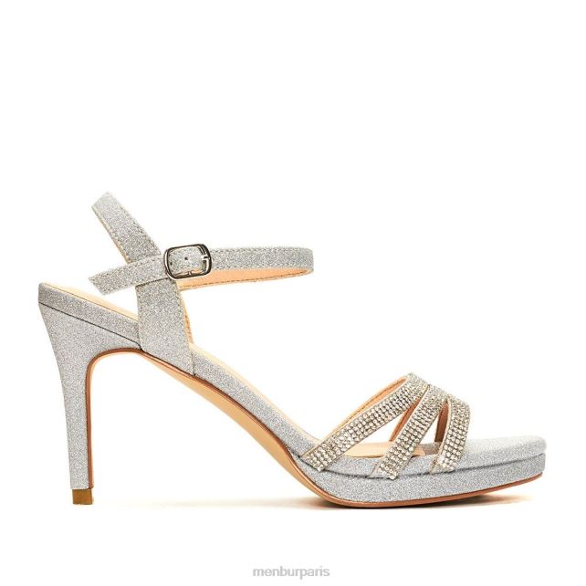 Menbur femmes vérifier DVZ862028 talons moyens et bas argent